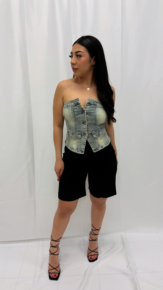 Karol Denim Top