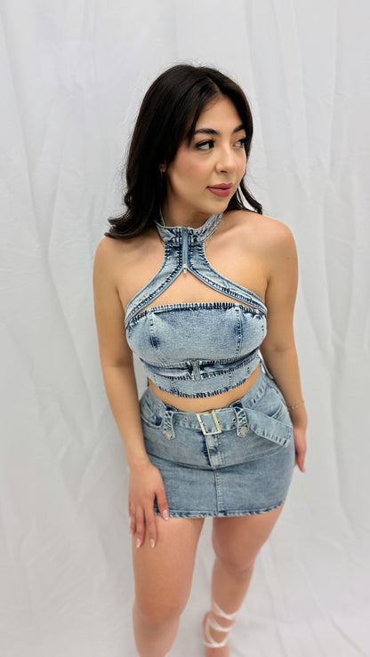 Paraiso Denim Top